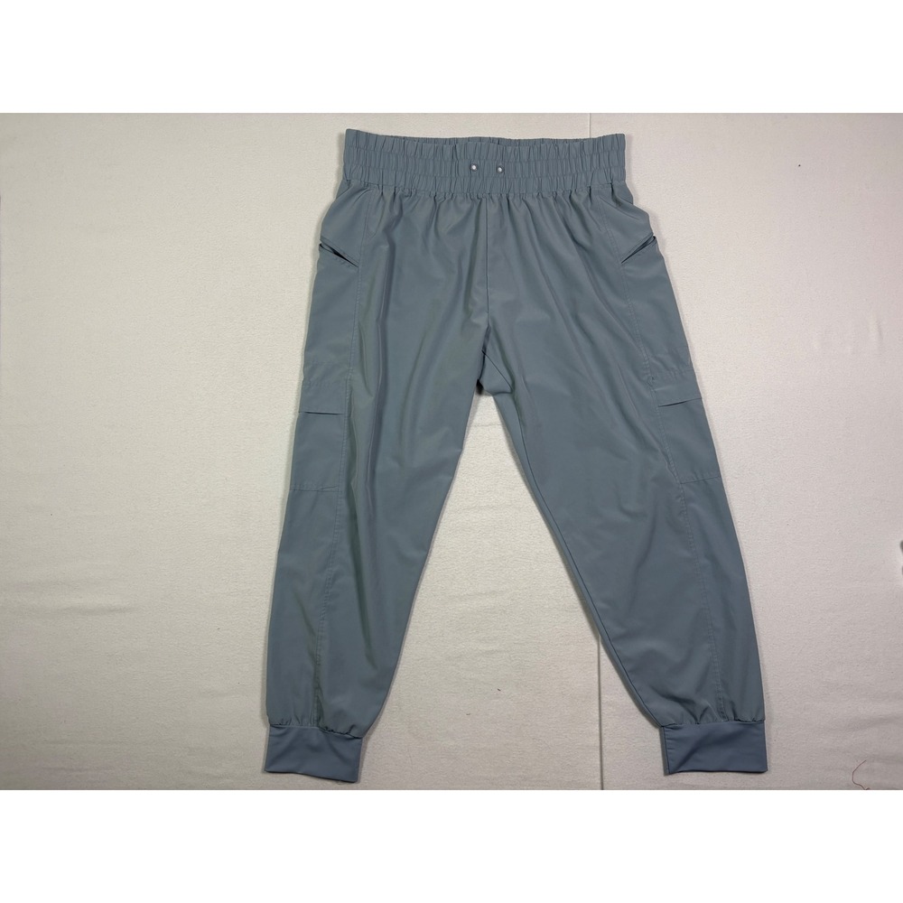 Luna Peak Women XL Light Blue Cargo Joggers High Rise Active Pants